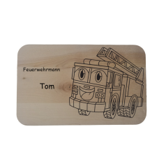 Kinder-Frühstücksbrett „Feuerwehrmann